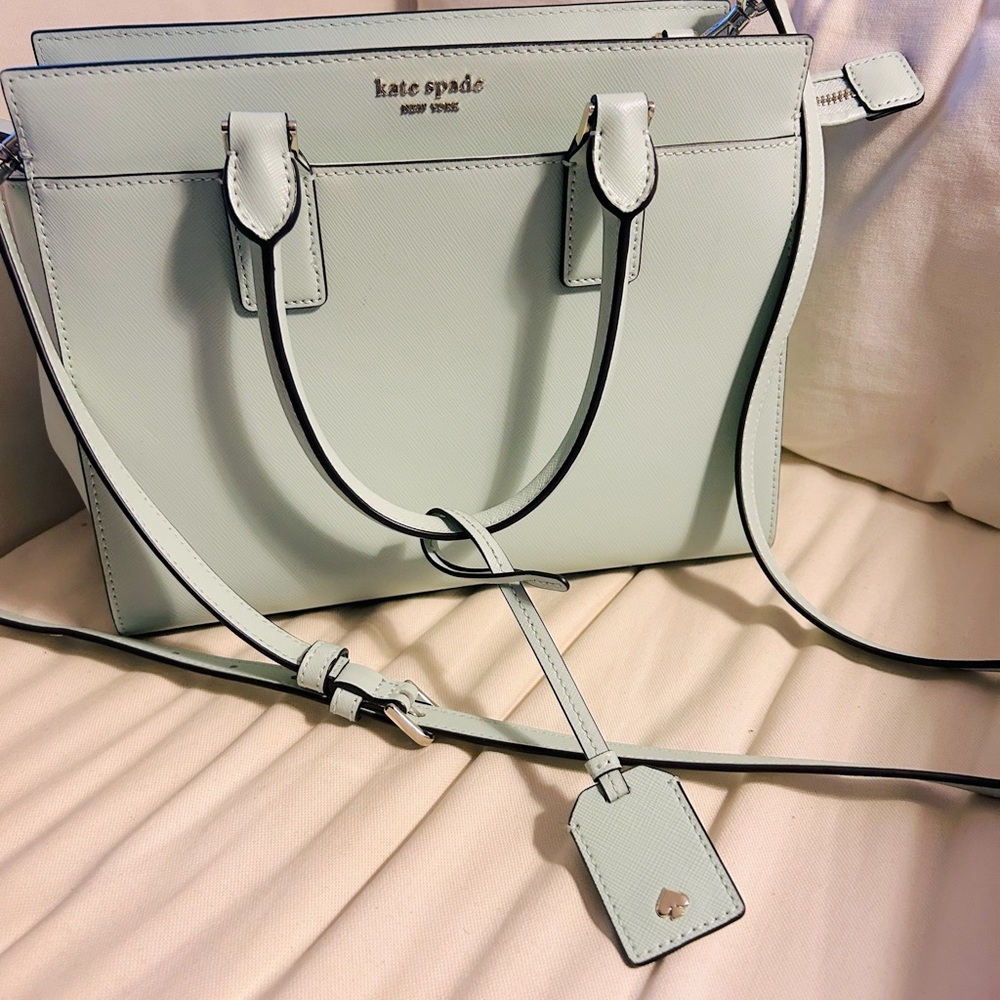 Kate Spade Cameron Medium Satchel, mint green.